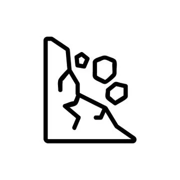 Mountain range icon vector. Isolated contour symbol illustration Stock Illustration