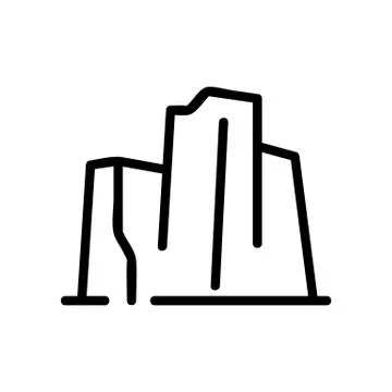 Mountain range icon vector. Isolated contour symbol illustration 스톡 일러스트