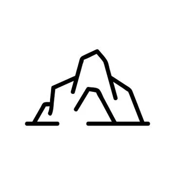Mountain range icon vector. Isolated contour symbol illustration Illustrazione stock