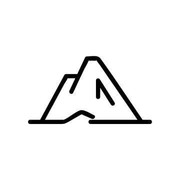 Mountain range icon vector. Isolated contour symbol illustration 스톡 일러스트