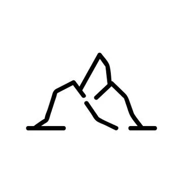 Mountain range icon vector. Isolated contour symbol illustration 스톡 일러스트