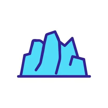 Mountain range icon vector. Isolated contour symbol illustration 스톡 일러스트