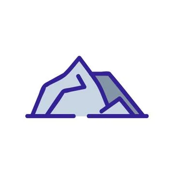 Mountain range icon vector. Isolated contour symbol illustration Illustrazione stock