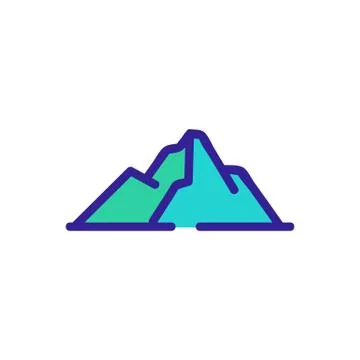Mountain range icon vector. Isolated contour symbol illustration 스톡 일러스트
