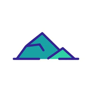 Mountain range icon vector. Isolated contour symbol illustration Stock Illustration