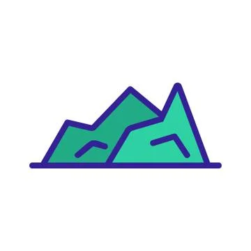 Mountain range icon vector. Isolated contour symbol illustration Illustrazione stock