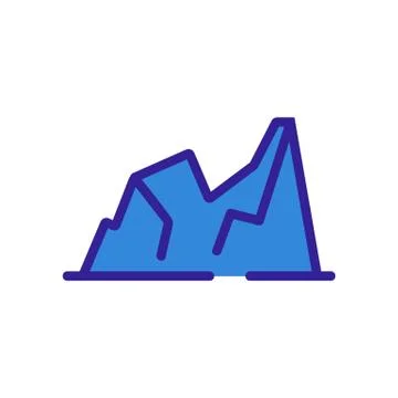 Mountain range icon vector. Isolated contour symbol illustration Stock Illustration