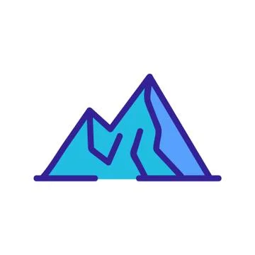 Mountain range icon vector. Isolated contour symbol illustration Illustrazione stock