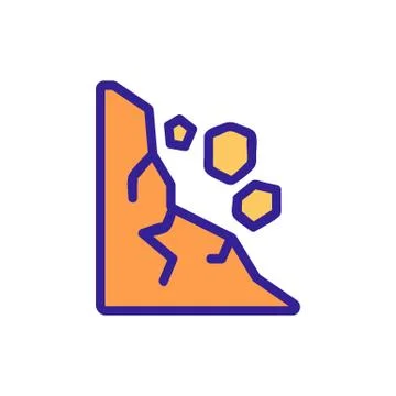 Mountain range icon vector. Isolated contour symbol illustration Illustrazione stock