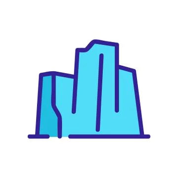 Mountain range icon vector. Isolated contour symbol illustration Illustrazione stock
