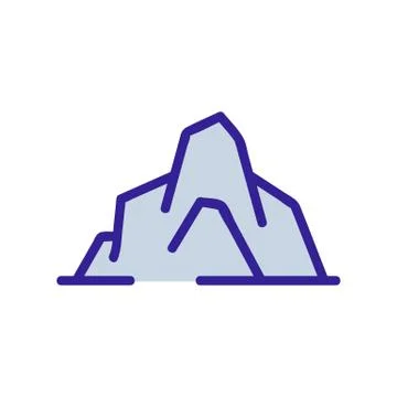 Mountain range icon vector. Isolated contour symbol illustration Illustrazione stock