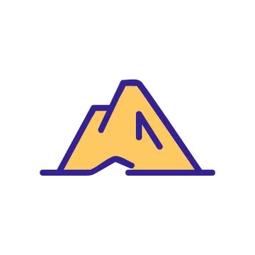 Mountain range icon vector. Isolated contour symbol illustration 스톡 일러스트
