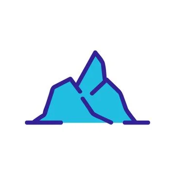 Mountain range icon vector. Isolated contour symbol illustration 스톡 일러스트
