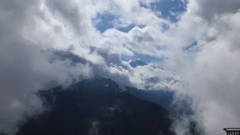 Mountain range Jungfrau and Eiger near Interlaken Switzerland Stock Footage 90015142