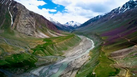 Mountain range in a Ladakh valley. Stock Footage 265976792