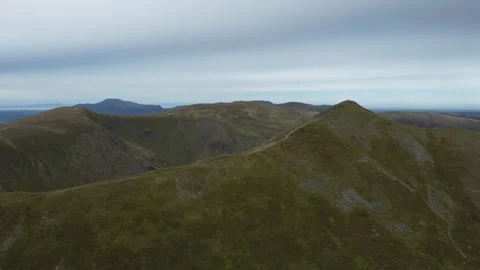 Mountain range in the Lake District, Engalnd Stock Footage 292130788