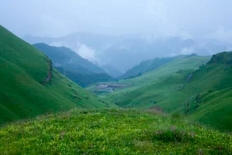 Mountain range landscape Stock Photos