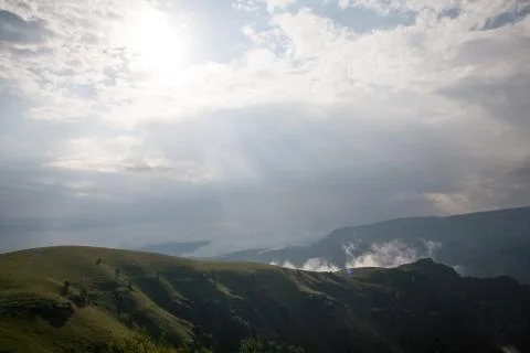 Mountain range landscape Stock Photos