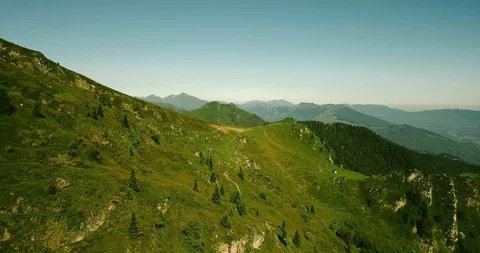Mountain range landscape in the Pyrenees Stock Footage 93000850