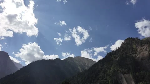 Mountain Range Landscapes ,Breathtaking  4K - Sunshine on Majestic Peaks, Stock Footage 287197403