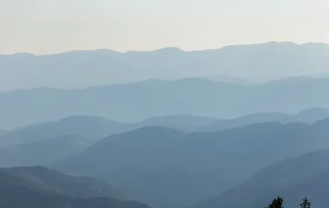 Mountain range layers Stock Photos