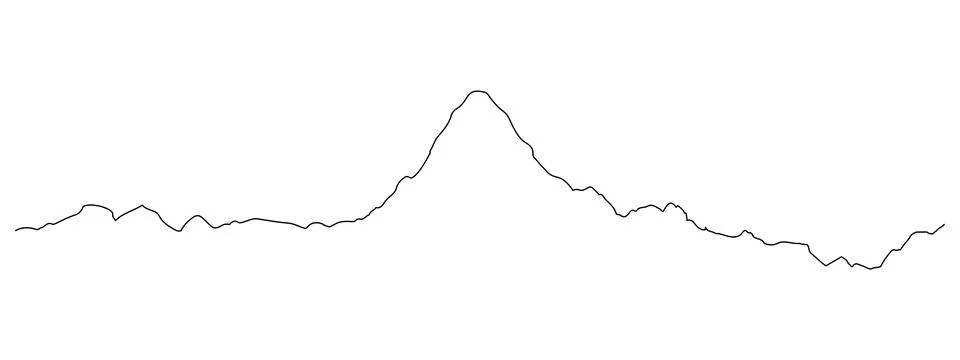Mountain Range Line Art Vector Illustrazione stock