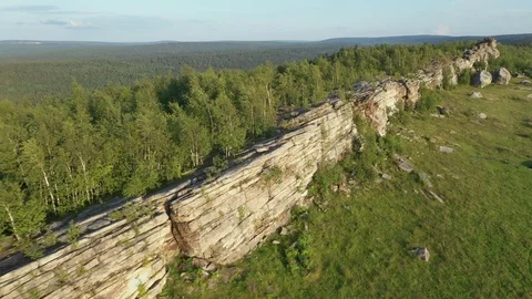 Mountain range is located on flattering territory 스톡 동영상 120237349