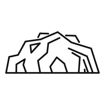 Mountain range logo forming abstract geometric shape Stock Illustration