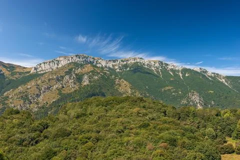 Mountain range of the Monte Baldo in Summer - Italian Alps Stock Photos