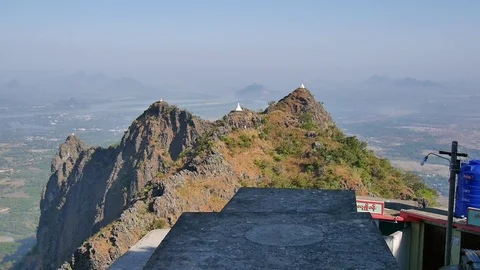 Mountain range of mount Zwegabin, Myanmar Stock Footage 74940262