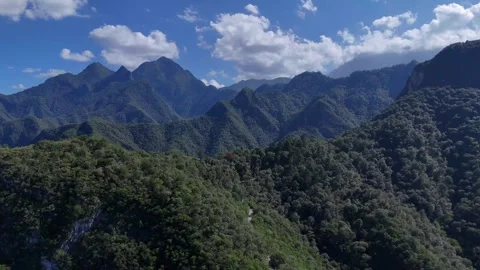 Mountain range in northeastern Mexico with a high relief and a large difference Stock Footage 316370795
