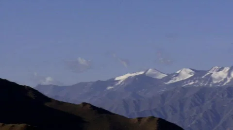 Mountain range pan 2 Stock Footage 268047