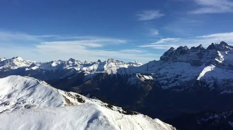 Mountain Range Pan Left Stock Footage 45586734