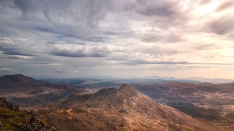 Mountain Range Panorama Timelapse Stock Footage 79218960