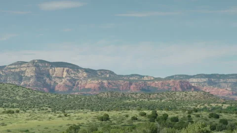 Mountain Range in Sedona, Arizona Stock Footage