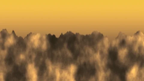 Mountain range silhouette in fog during sunset Stock Footage 338187583