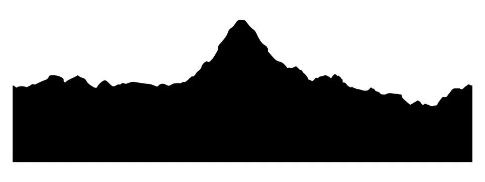 Mountain Range Silhouette Vector Illustrazione stock