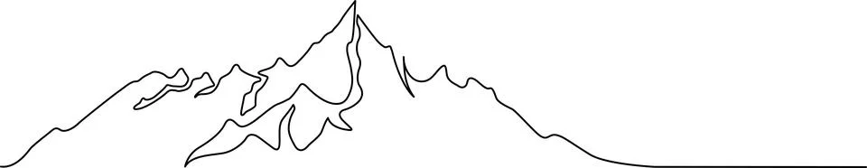 Mountain range silhouette Vector 스톡 일러스트