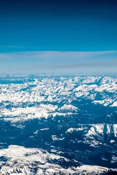 A mountain range with snow on it Foto stock