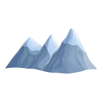 Mountain range with snowcapped peaks forming a majestic landscape Stock Illustration