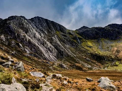 Mountain Range, Snowdonia Stock Photos