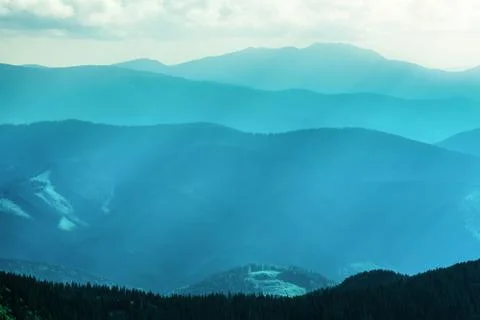Mountain range  in summer Stock Photos