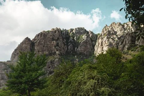 Mountain Range at Summer Stock Photos