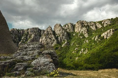 Mountain Range at Summer Stock Photos
