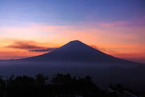 Mountain range in sunrise. Stock Photos