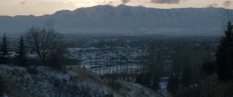 Mountain Range Sunset Video stock 151228981