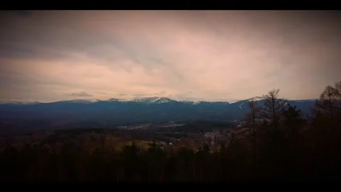 Mountain Range at sunset Video stock 272587248