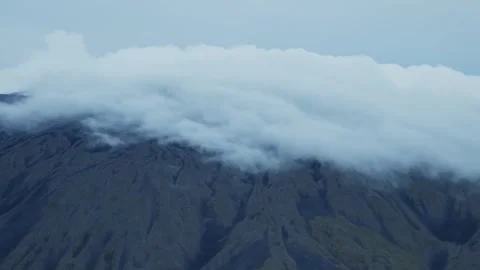 Mountain Range with a Thick Layer of Clouds Stock Footage 320202280
