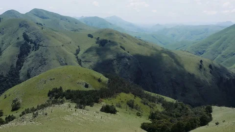 Mountain Range Tilt Up to Horizon 4K Stock Footage 128581250