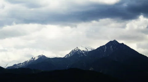 Mountain range time lapse Stock Footage 581480